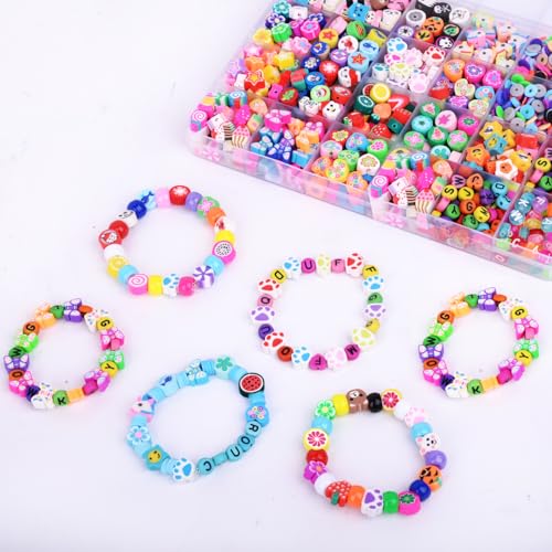 1000PCS Polymer Clay Beads Bracelet Making kit