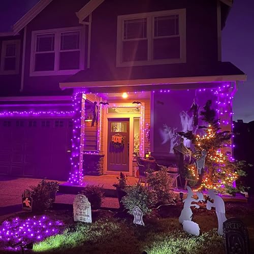 400 LED Purple Halloween Lights Outdoor (132 Foot)