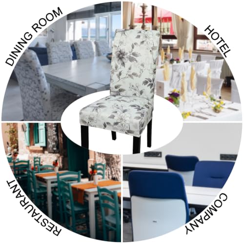 Pattern Chair Covers for Dining Room Set of 4