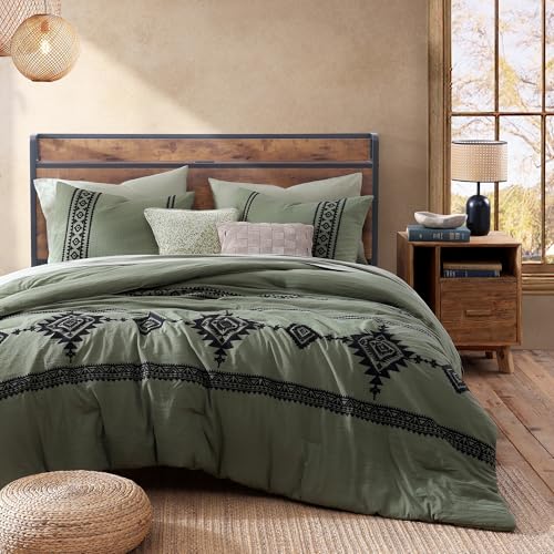 Embroidery Full Size Comforter Set 7 Pieces Western Bed in a Bag