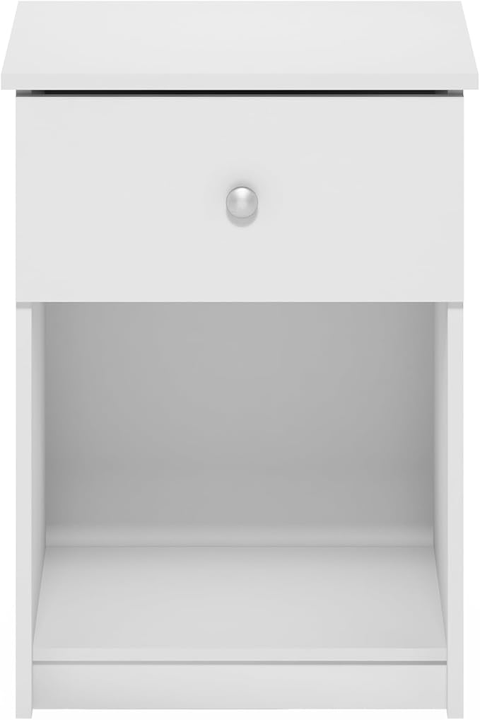 Furinno Tidur Nightstand, 1-Pack, White
