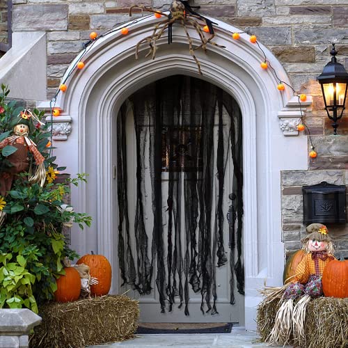 4 Pcs Halloween Black Doorway Curtain