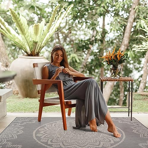 Outdoor Rug 10x14 Modern Area Rugs for Large Indoor and Outdoor Patios and Porches