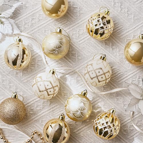 30ct Christmas Tree Decorations Ball Ornaments 2.36 Inches (30 Count)