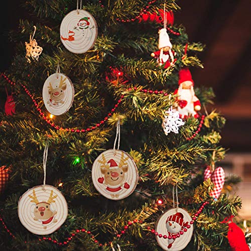 Natural Wood Slices Christmas Ornaments (50 Count)