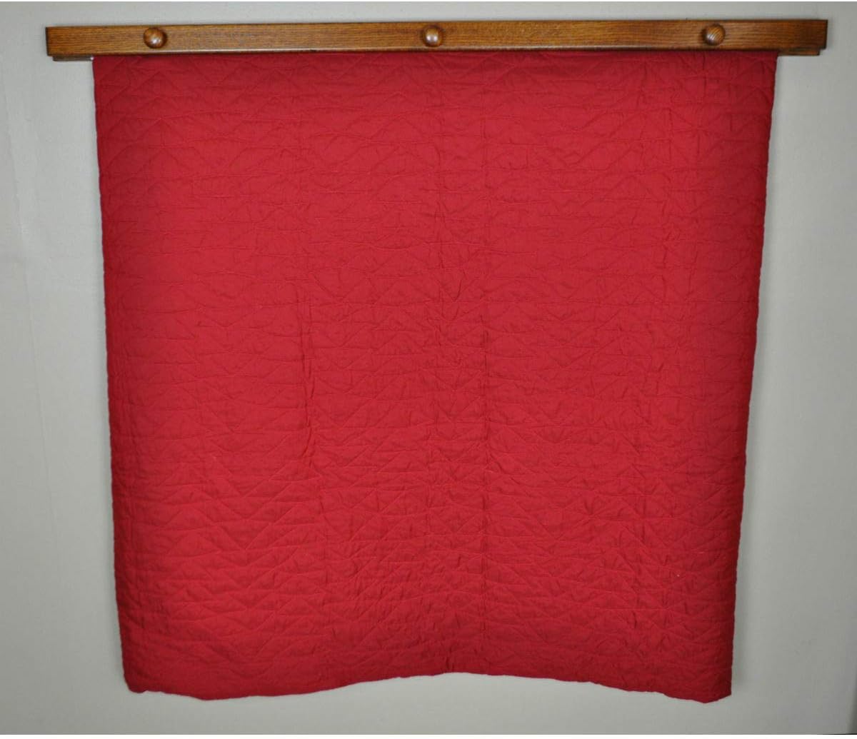 RRD Quilt Hanger for Wall for Display (60") Amish Made Wooden Quilt Rack Wall Mount - Rustic Tapestry Quilt Wall Hangers (Maple Wood, Coffee Stain, 60" Long)