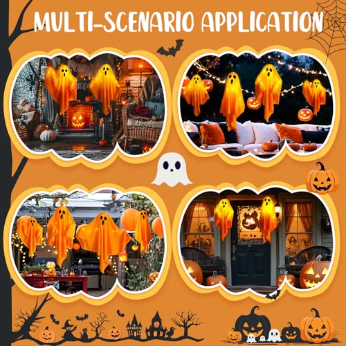 4Packs Hanging Ghosts Halloween Decor