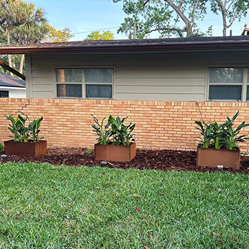 Corten Steel Planter Box 24" L x 12" W x 12" H