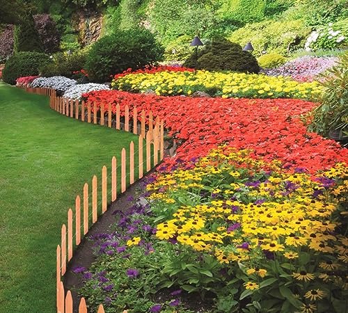 Cedar Wood Garden Picket Fence 16" H x 8' L (10.666666666666666 Sq Ft)