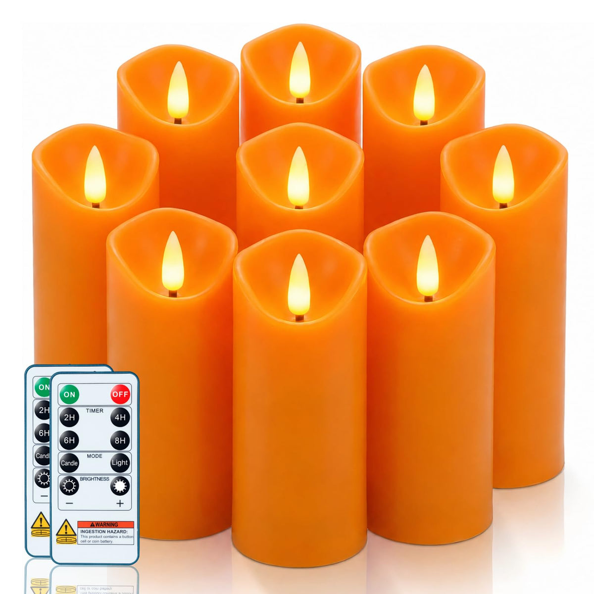 Orange Halloween Flameless Candles