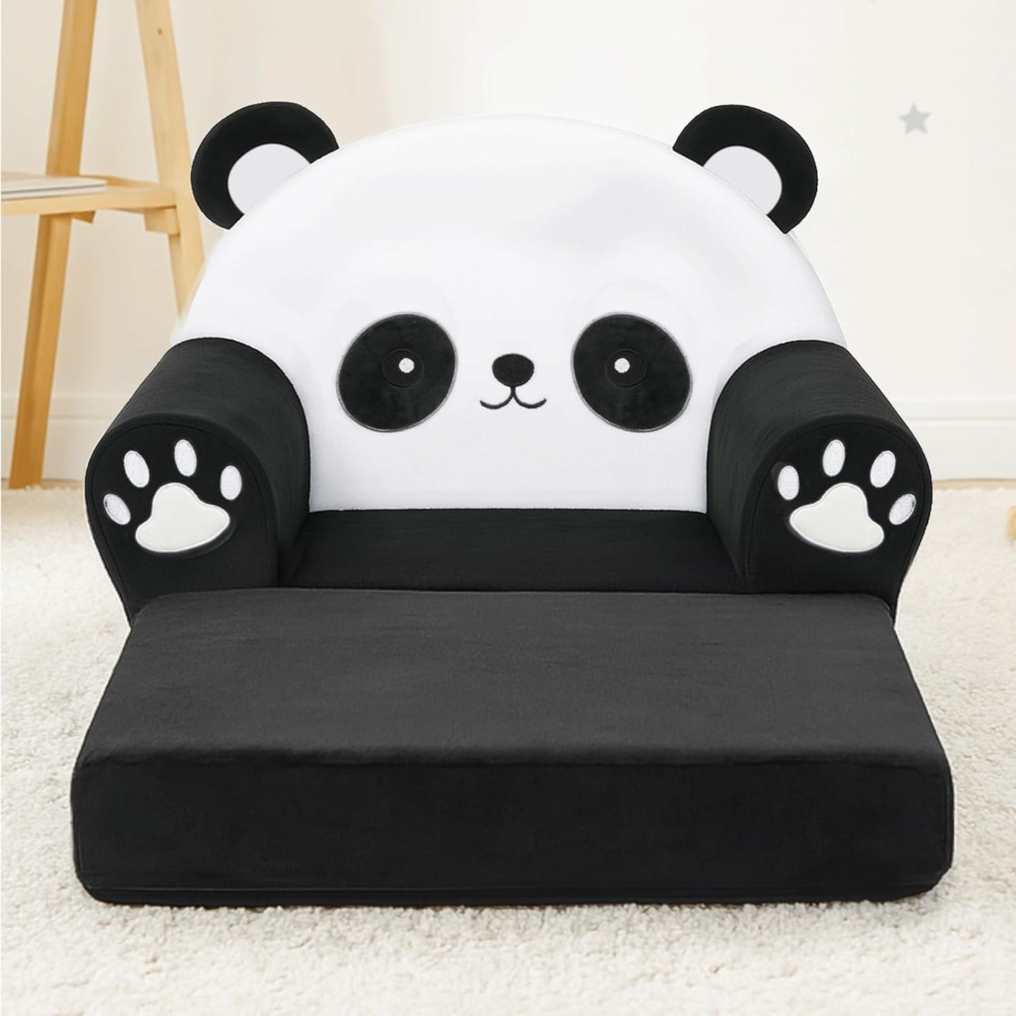 MONKISS Cute Toddler First Chair, Kids' Armchairs, Mini Couch for Baby, Panda, 1~2.5 Years Old