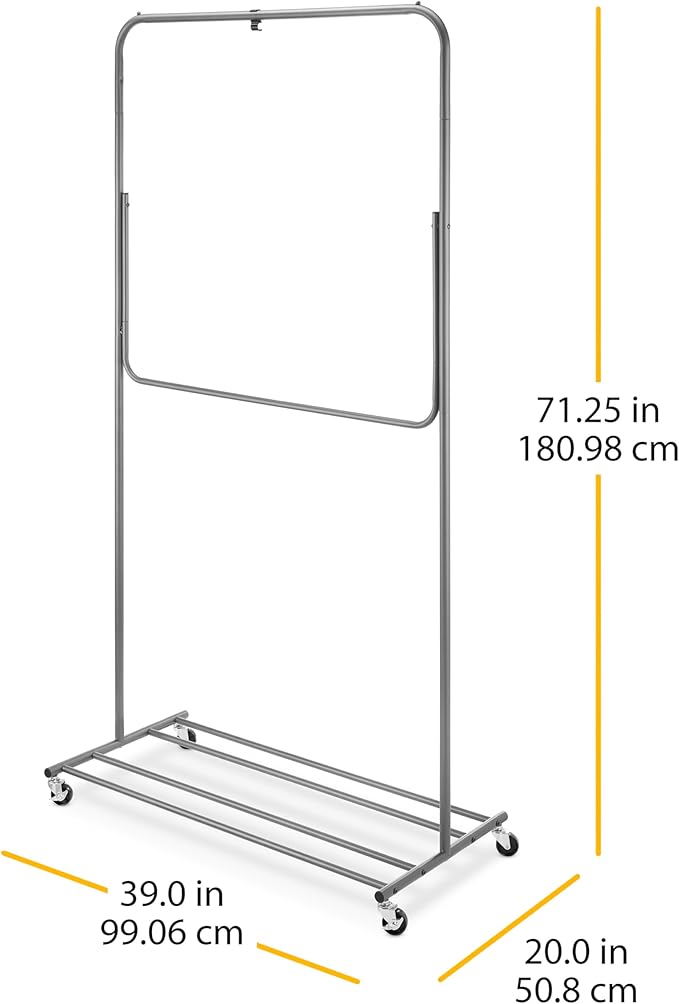 Whitmor Convertible Garment Rack,Gray