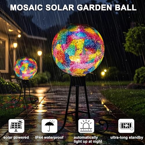 10" Mosaic Solar Gazing Ball