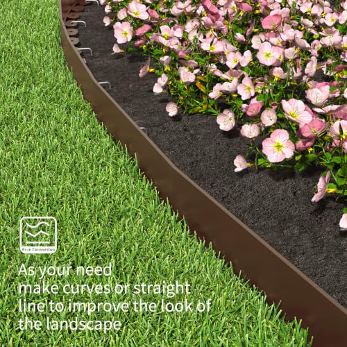 Landscape Edging 4 Inch Tall 100FT with 110Pcs Metal Spikes