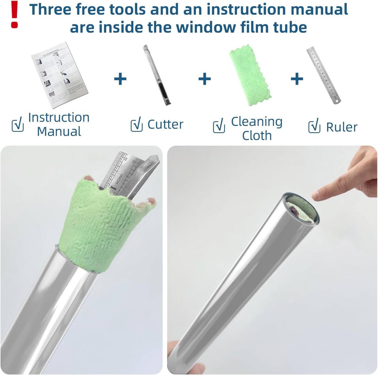 DUOFIRE One Way Window Film Privacy See Out Not in Heat Blocker Window Tint Reflective Mirror Windows Tinting Film for Home Static Cling Anti-UV Sun Blocking Windows Covering(Silver, 17.4x78.7in)