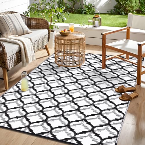 Outdoor Rug 9x12 ft Waterproof Reversible Braided Mat (108 Sq Ft)