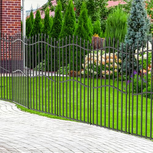 No Dig Garden Fence 48" H x 18'L Decorative Yard Dog Outdoor Panels (9.5 Sq Ft)