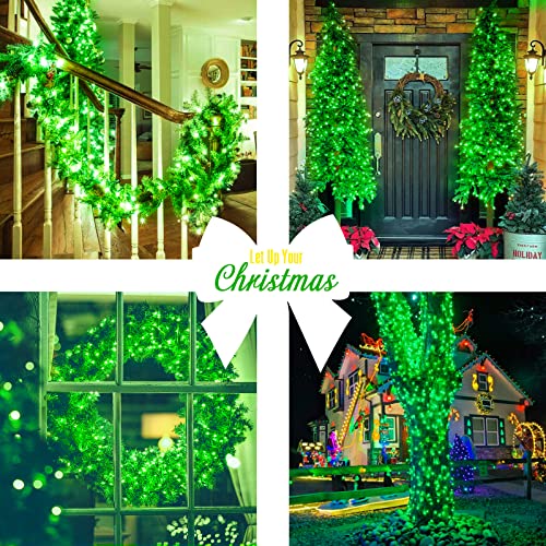 200 LED Green Christmas Indoor Outdoor Halloween Lights Clear Wire (66 Foot)