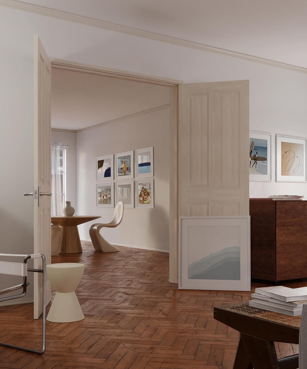 HAUS AND HUES 20x20 White Metal Picture Frames Matted to 16x16 - Features Premium Aluminum & Hanging Hardware, Shatterproof Plexiglass - Ideal for Home, Room, Office (20x20 in, White, Set of 25)