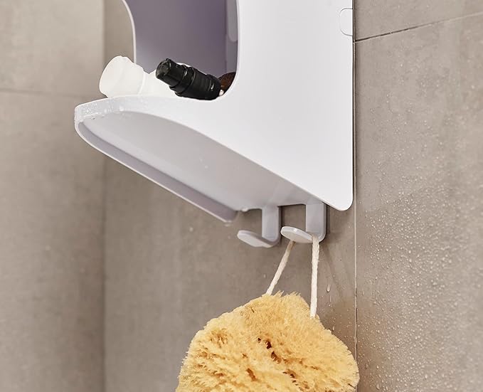 Joseph Joseph 70564 Capsule Shower Caddy 4-tier Compact Shower Shelf, White