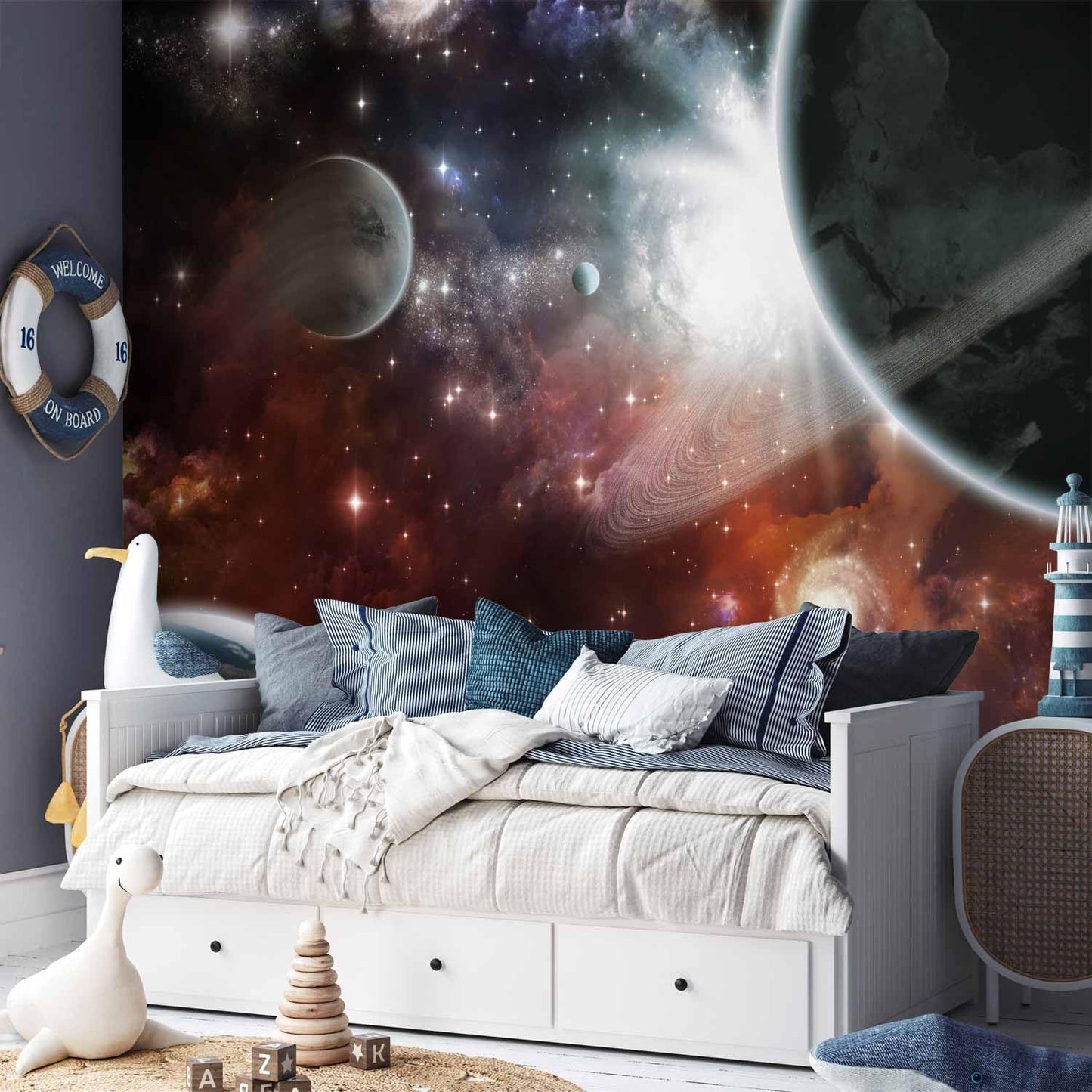 artgeist Wall Mural Cosmos Galaxy 116x83 in - Peel and Stick Self-Adhesive Wallpaper Removable Large Sticker Foil Wall Decor Print Picture Image Design 10110905-32