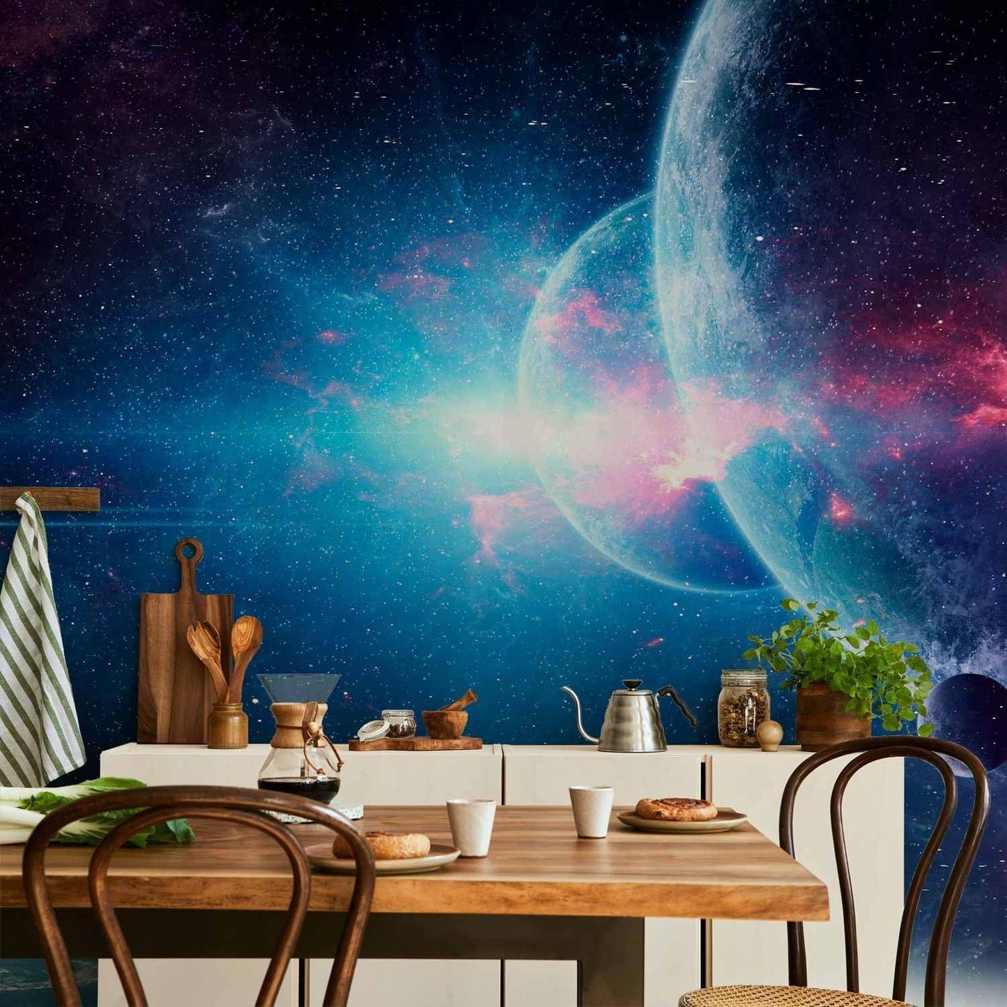 artgeist Premium Wall Mural Cosmos Galaxy 157x110 in - XXL Non-Woven Wallpaper Fleece Wall Decor Photo Print Picture Image Design Stars Solar System Universe Space b-C-10047-a-a