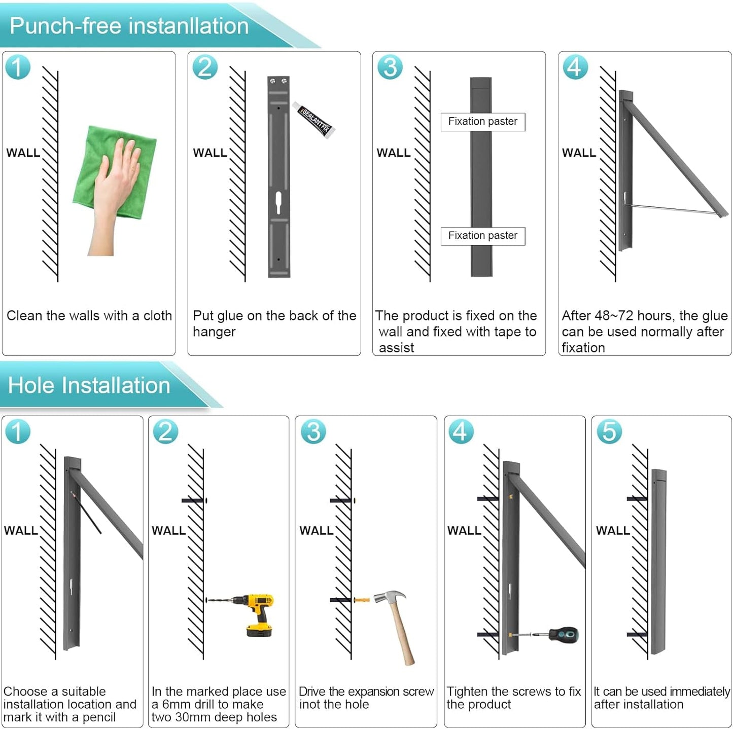 Retractable Clothes Drying Rack,Space Saver Wall Mounted Folding Hanger for Laundry Room, Closet Storage Organization, Easy Installation Aluminium Never Rust Dryer 1pcs
