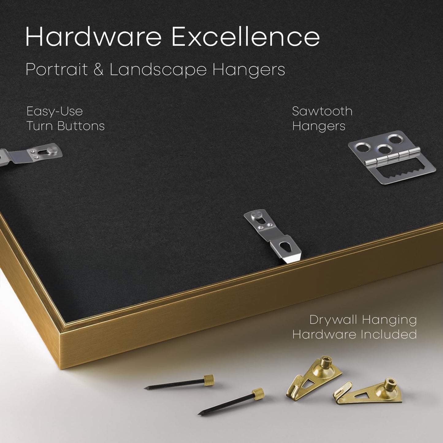 Homeforia A4 Picture Frame Bronze, High End Metal 8.3 x 11.7 inch Brass Poster Frames with Mat 5.8 by 8.3 Print, A4 Frames Matted to A5 Photo, 8.3x11.7 Wall or Tabletop Frame, Tempered Glass, Set of 1