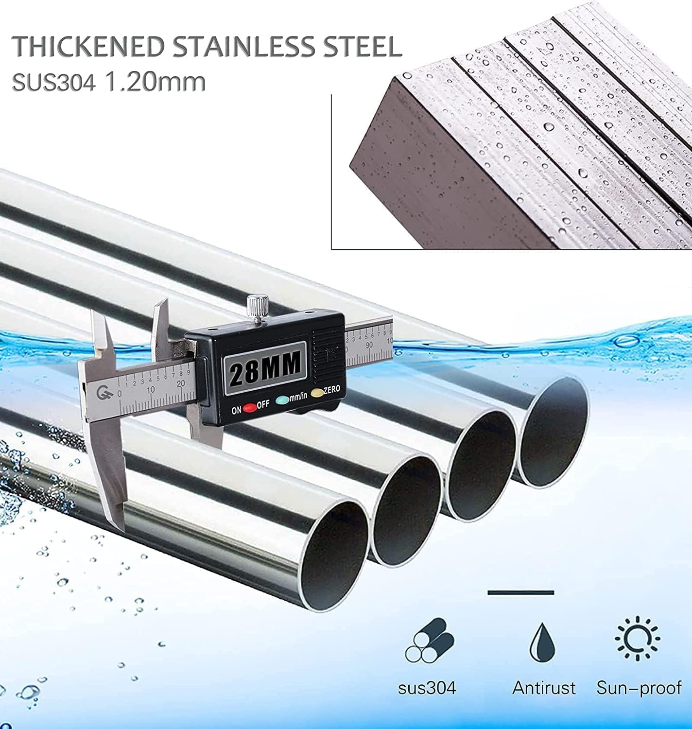 Clothes Drying Racks Outdoor, 95 Inches Updated Version,Stainless Steel Laundry Drying Rack for Indoor Outdoor and The Balcony,Length Adjustable Saves Space,with Windproof Hooks(003)