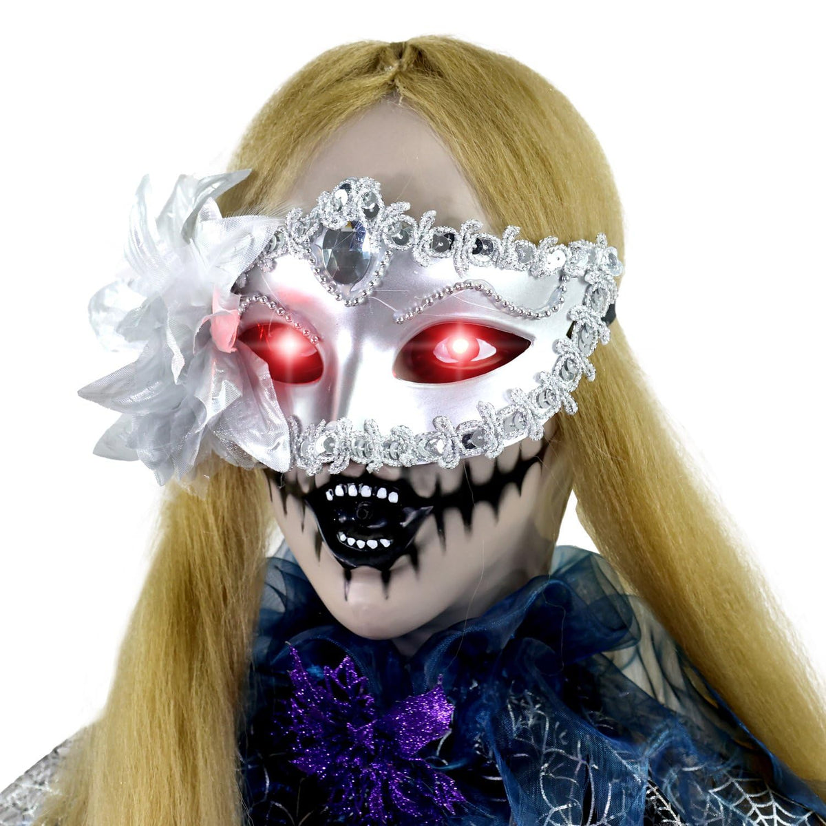 5.9 Ft. Animatronic Standing Masquerade Lady (5.5 ft Standing Masquerade Lady)