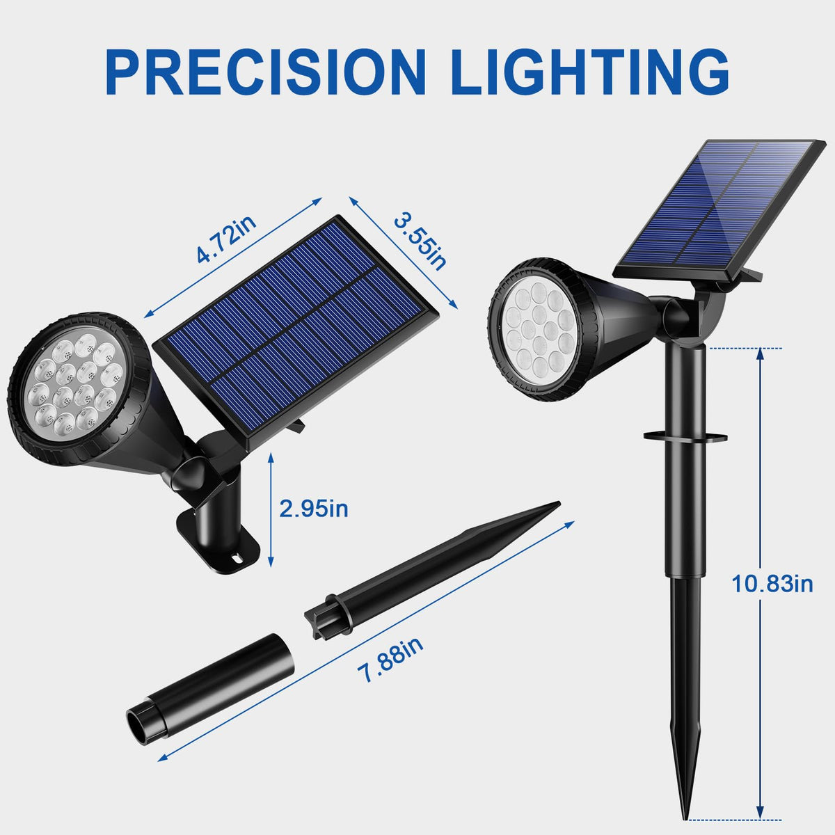 Solar Lights Outdoor Waterproof Flag Spotlights 6 Pack (6 Count)