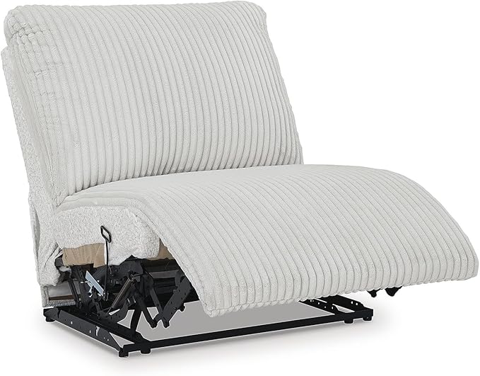 Signature Design by Ashley Top Tier Casual L-Shaped 3-Piece Reclining Sectional Sofa with Pillow-Top Armrest and 4 Accent Pillows, Light Gray