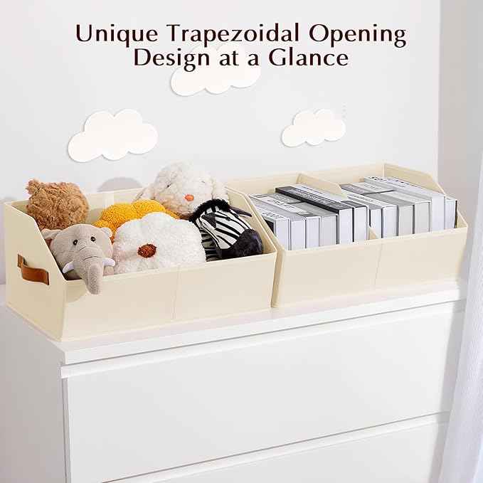 6 Pack Fabric Storage Bins for Organizing 8 Pack Closet Organizers and Storage