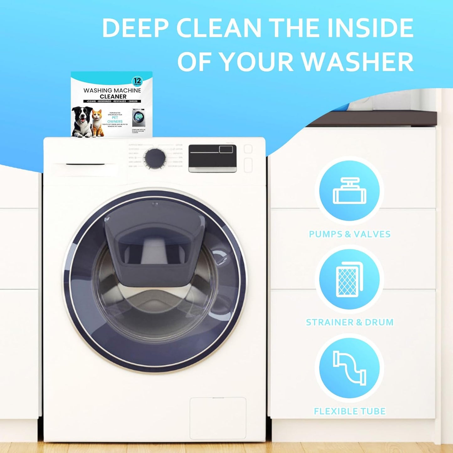 Washing Machine Cleaner 48 Pack-24 Month Supply,Cleaning Tablets Formulated for Pet Owners for He,Easy Pet Hair Remover for Laundry.Top & Front Load Washer.Septic Safe. - Décor Diaries