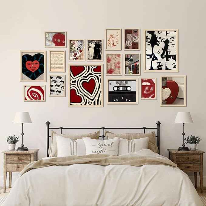 16 PCS Downtown Girl Room Decor, Y2k Wall Art Prints for Bedroom, Coquette Posters for Room Aesthetic, Wall Collage Kit Pictures for Living Room, Vintage Dorm Gallery Home Decor