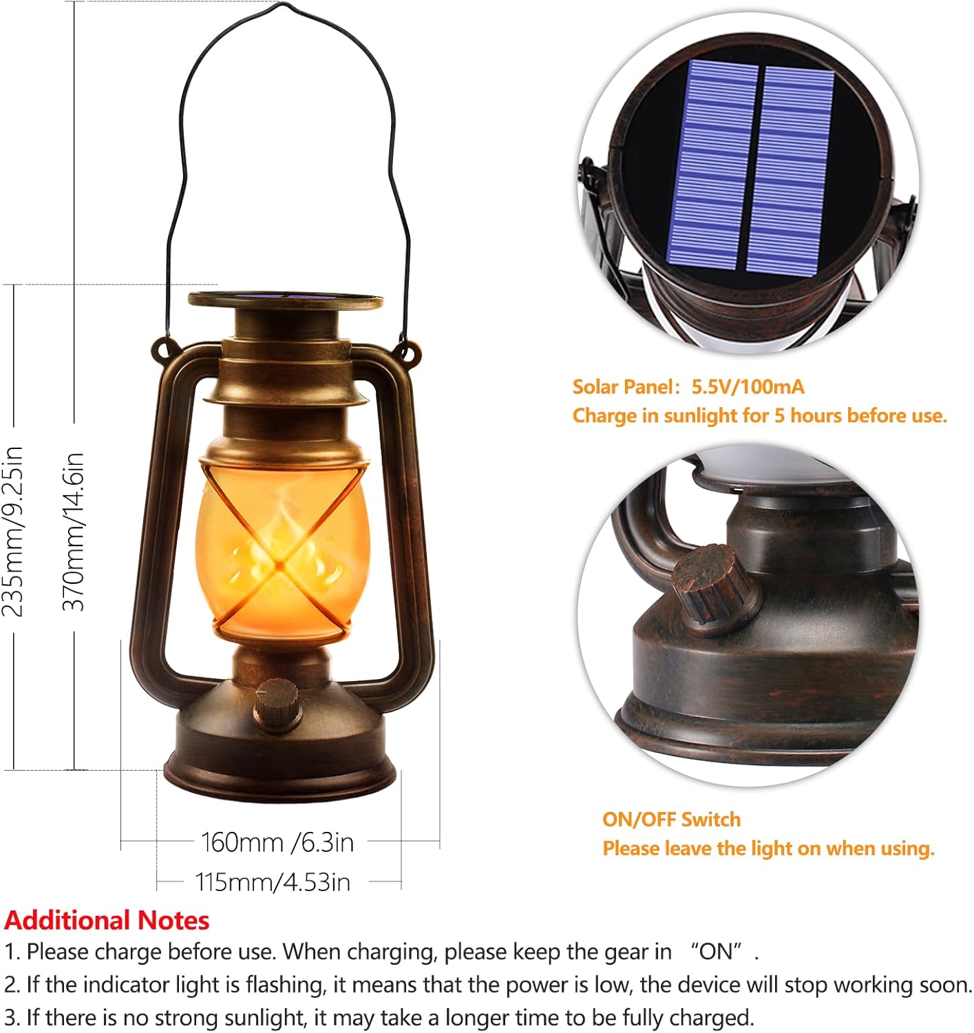 Solar Powered LED Lanterns Decorative Outdoor,2 Pack Bronze Vintage Lanterns with Dancing Flame,Waterproof Solar Hanging Lights for Camping Patio Garden Yard Pathway Decor