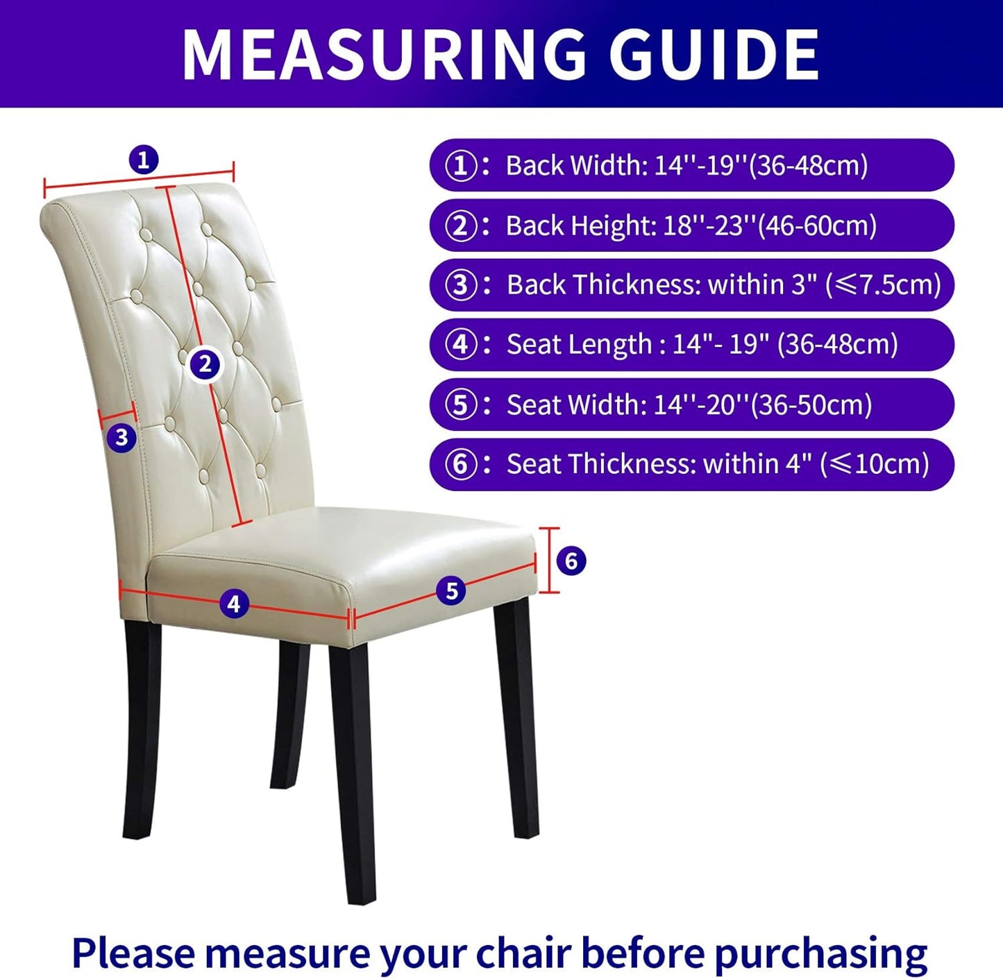 Howhic Stretch Chair Covers for Dining Room Set of 4, Removable Washable Dining Room Chair Covers, Dining Chair Slipcovers Seat Protector, Great Decoration for Home and Banquet (Dusty Blue, 4 Pack)