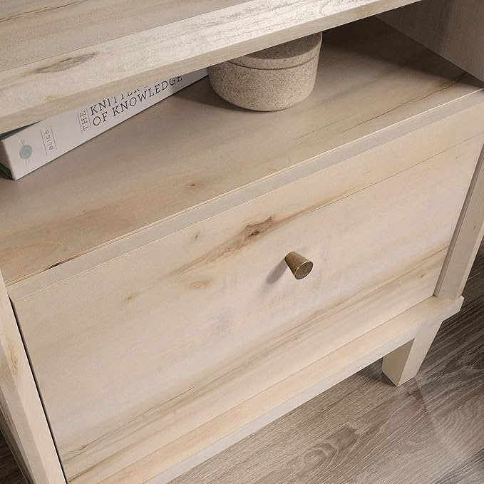 Sauder Willow Place 1-Drawer Night Stand with Open Shelf Storage, Pacific Maple Finish