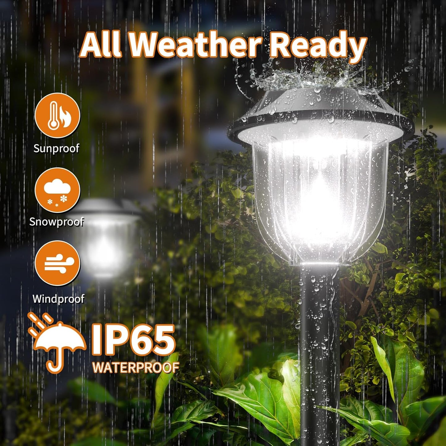 Solar Outdoor Lights,5 Pack LED Lights Outdoor Waterproof for Your Garden, Landscape, Path, Yard, Patio, Driveway(Cold)
