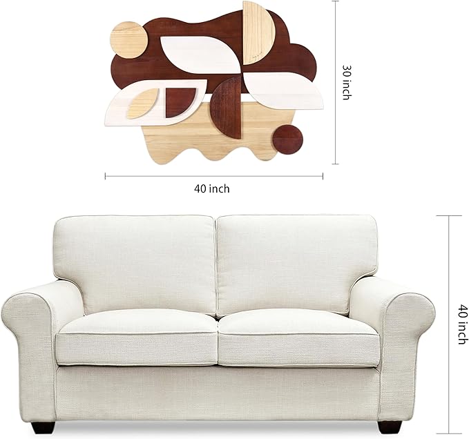 Empire Art Direct "Sands Serenade I" Handmade Dimensional Solid Paulownia Wood Abstracts Wall Art, Ready to Hang, Living Room, Bedroom & Office, 40" x 30"x 1.42"
