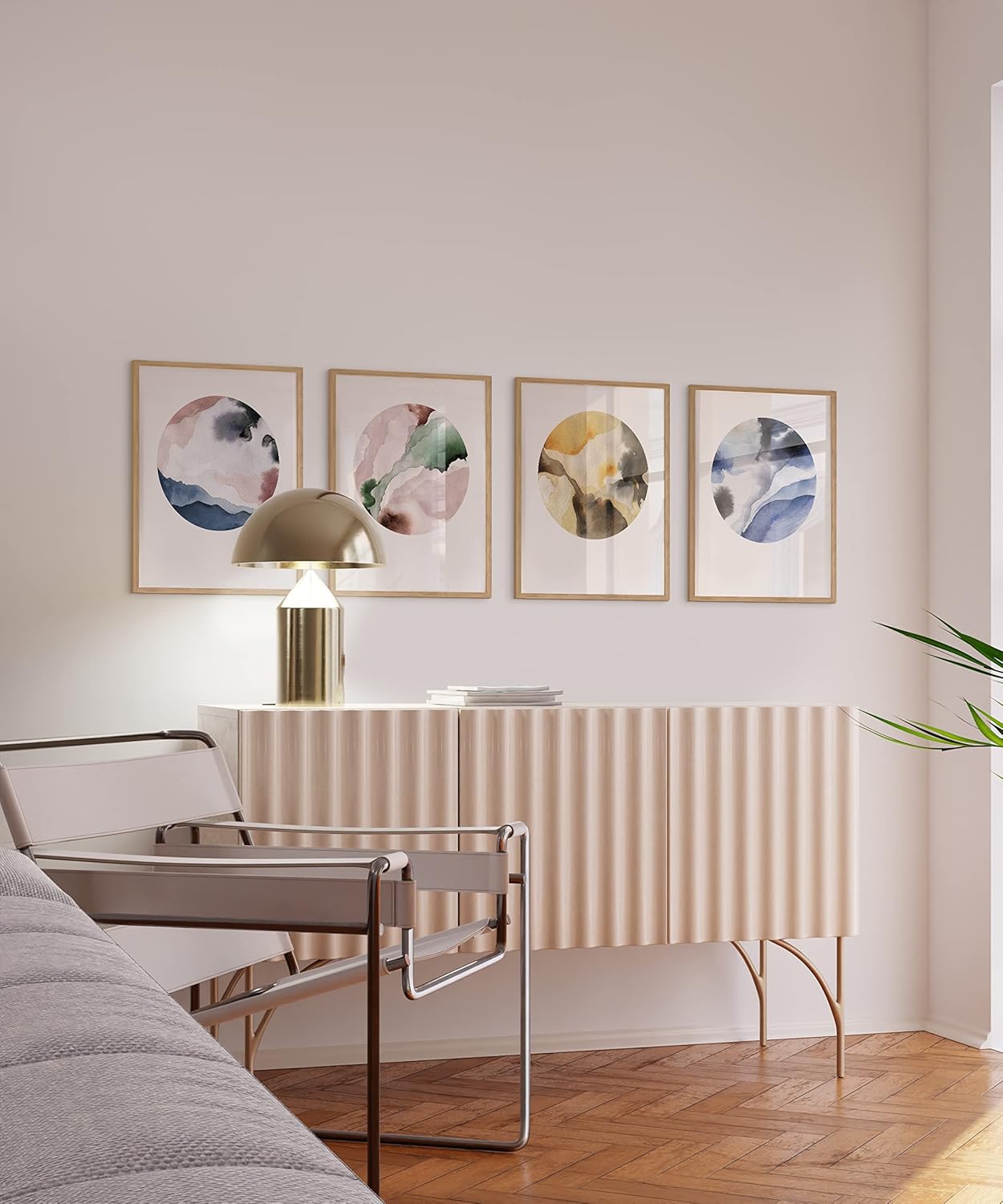 HAUS AND HUES Square Picture Frames 11 x 14 Set of 9 - Photo Gallery Wall Frame Set, Wood 11x14 Frames, 11 x 14 Frames Gallery Wall Set, 11x14 Frame with Mat, Square Frames 11x14 (Beige Oak Frames)