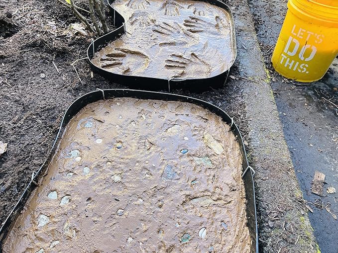 AUTUMN Made in USA Set of Flexible Custom Stepping Stone Maker, Concrete Molds, Garden Paths Molds, Concrete Walkway Molds