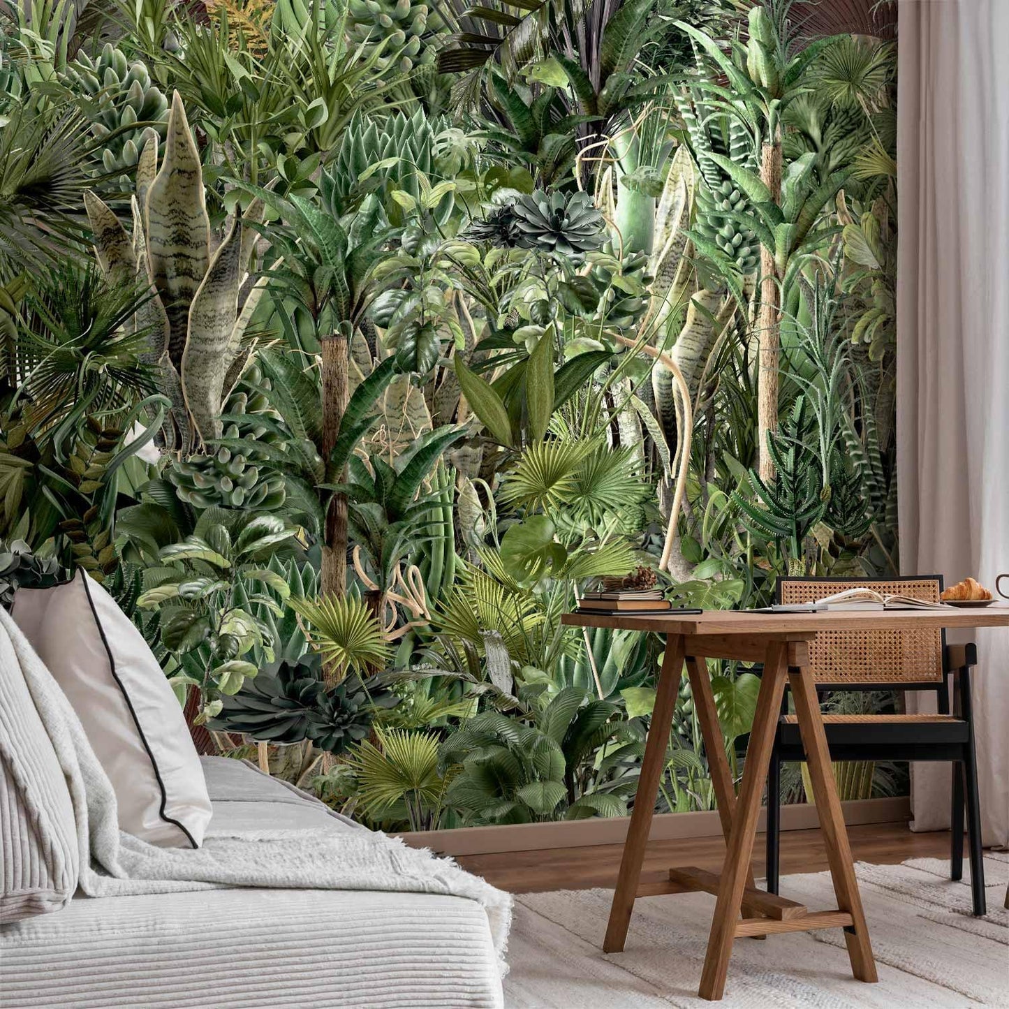 artgeist Wall Mural Leaves 177x124 in - XXL Non-Woven Wallpaper Fleece Wall Decor Photo Print Picture Image Design Plants Abstract Nature Botanical b-C-0858-a-a