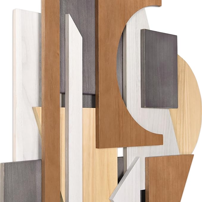 Empire Art Direct Moonlit Mist I & II Hand Made & Hand Finished Dimensional Solid Wood Abstracts