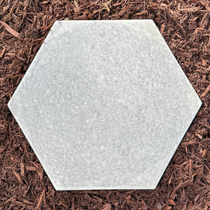 AUTUMN 14" Hexagon Stepping Stone Mold - DIY Concrete Cement Path Maker for Garden Walkway - Made in USA - Decorative Hexagonal Garden Statue & Pathway Mold