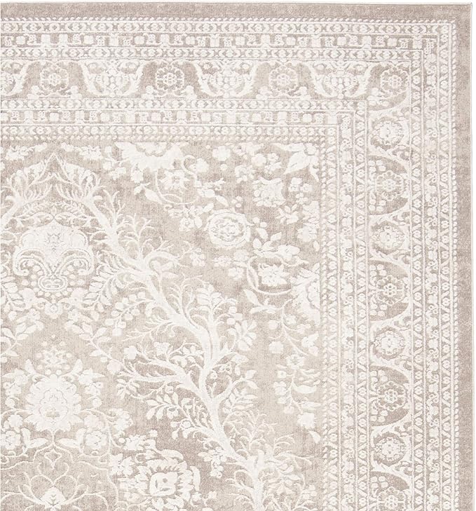 SAFAVIEH Area Rug 6x9 - Reflection Collection - Beige & Cream, Non-Shedding & Easy Cleaning, Ideal for Entryway, Living Room, Bedroom (RFT668A)