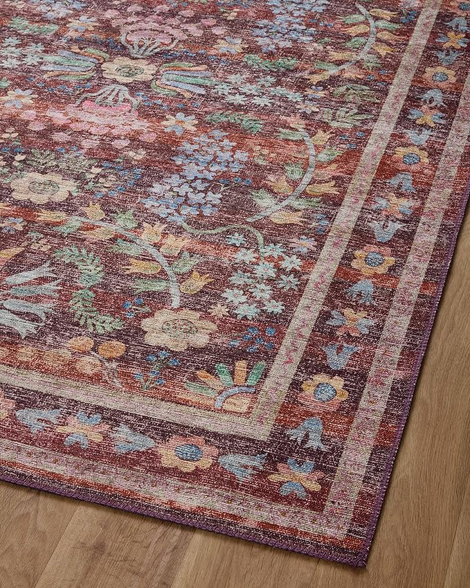 Loloi Rifle Paper Co. Maison Collection MAO-06 Red 2'-3" x 3'-9", .19" Pile Height, Accent Rug