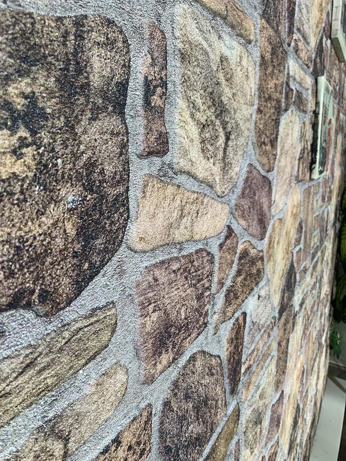 Dundee Deco 3D Wall Panels - Cladding Shades of Brown Grey Stone Look Wall Paneling, Styrofoam Facing for Interior and Exterior Applications, DIY, Sample, Size 10 x 10 in.