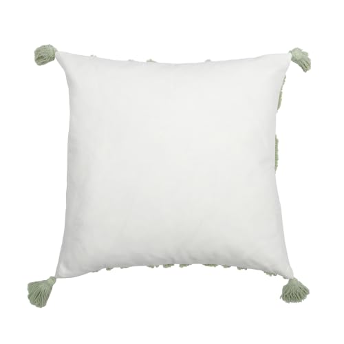 Boho Pillow Covers 18X18 Inch Boho Tufted Throw Pillow Covers Decorative Tassels Cushion Cover Farmhouse Pillow Case for Couch Sofa Bed Living Room Bedroom