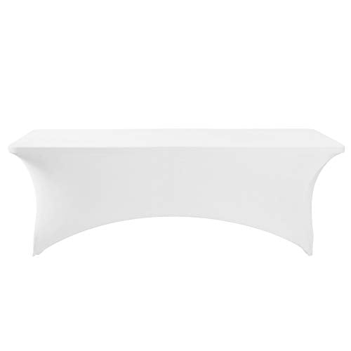 2Pack Spandex Table Cover for 8FT or 4ft or 6ft Table Universal Fitted Stretch Tablecloth for Party